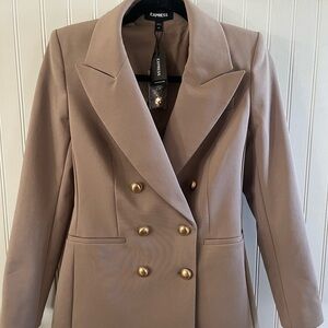 Brand new w/tags! Express Women's Beige Blazer with Gold Accents